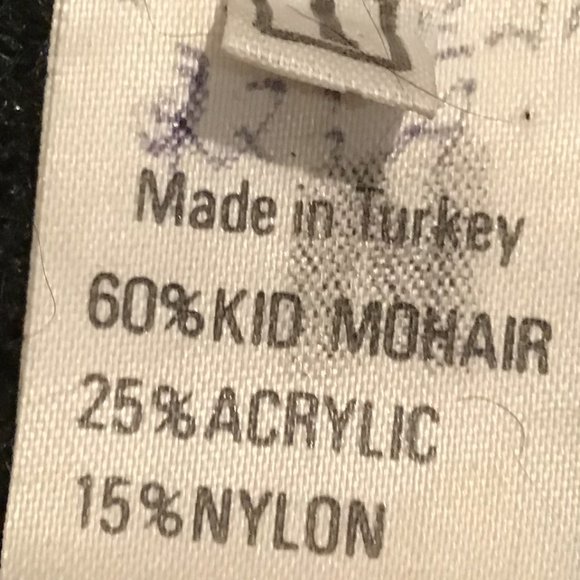 Lazio Boutique Mohair Knit Tapestry Detail Open Front Cardigan SIze L - Picture 13 of 13